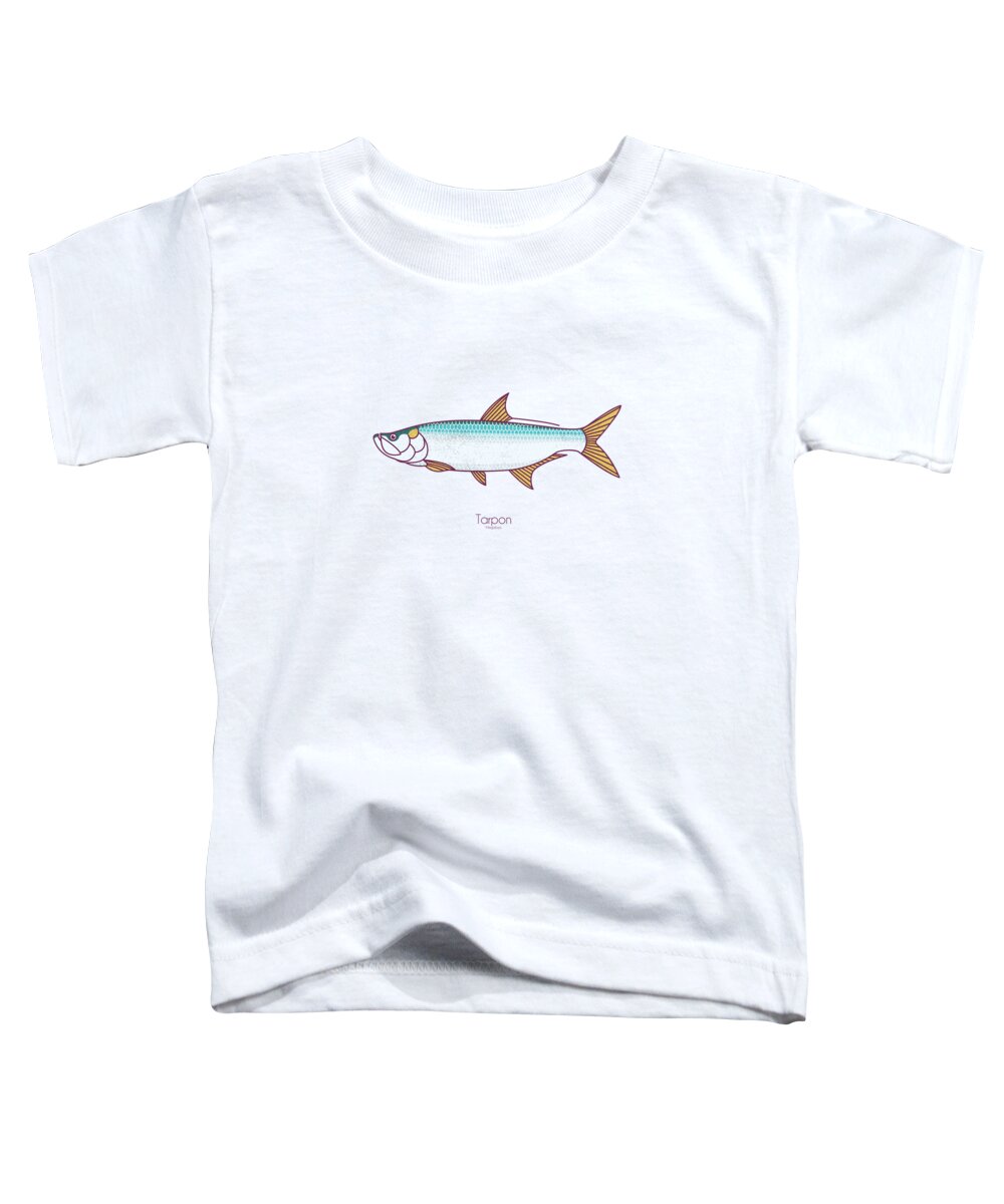Tarpon Toddler T-Shirt featuring the digital art Tarpon by Kevin Putman