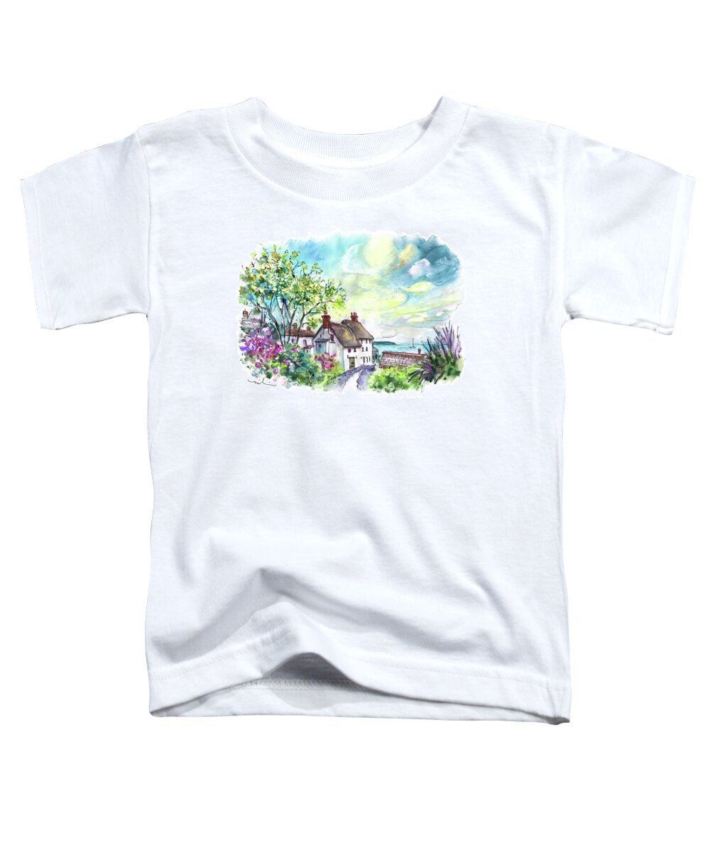 Travel Toddler T-Shirt featuring the painting The Lizard Peninsula 04 by Miki De Goodaboom