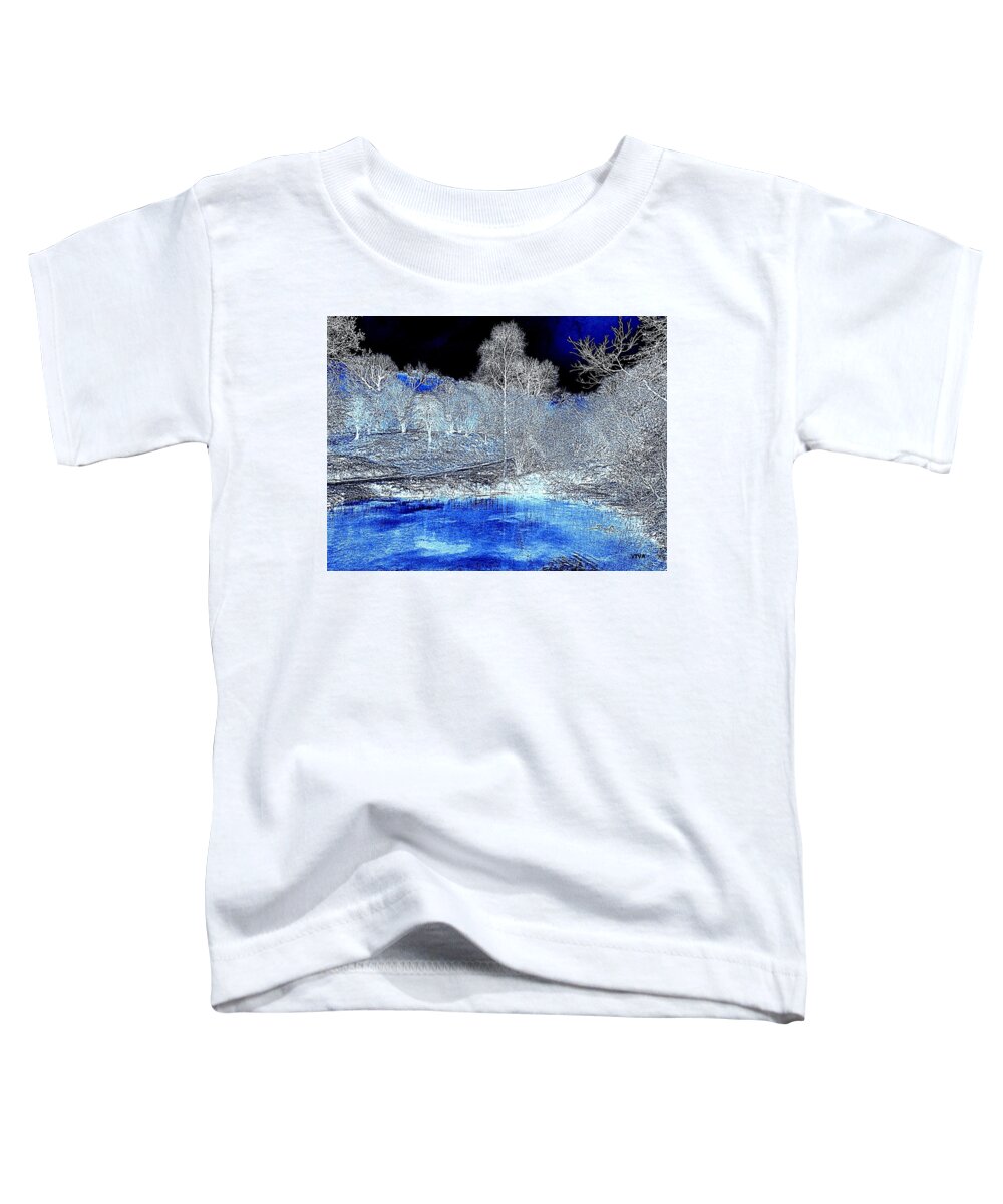 Trees Toddler T-Shirt featuring the photograph The Pond in Winter.  by VIVA Anderson