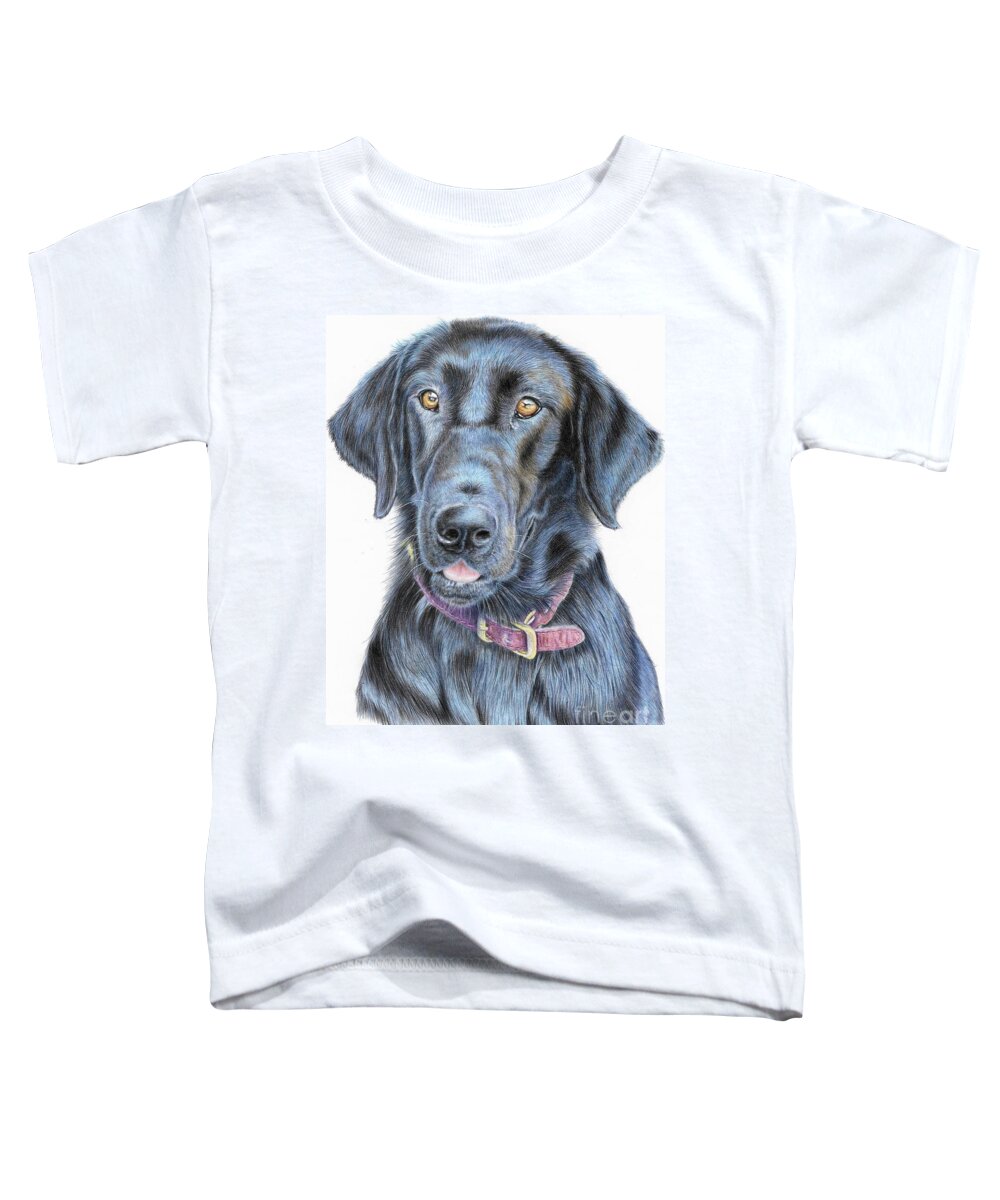 Dog Toddler T-Shirt featuring the drawing Thedford by Mike Ivey