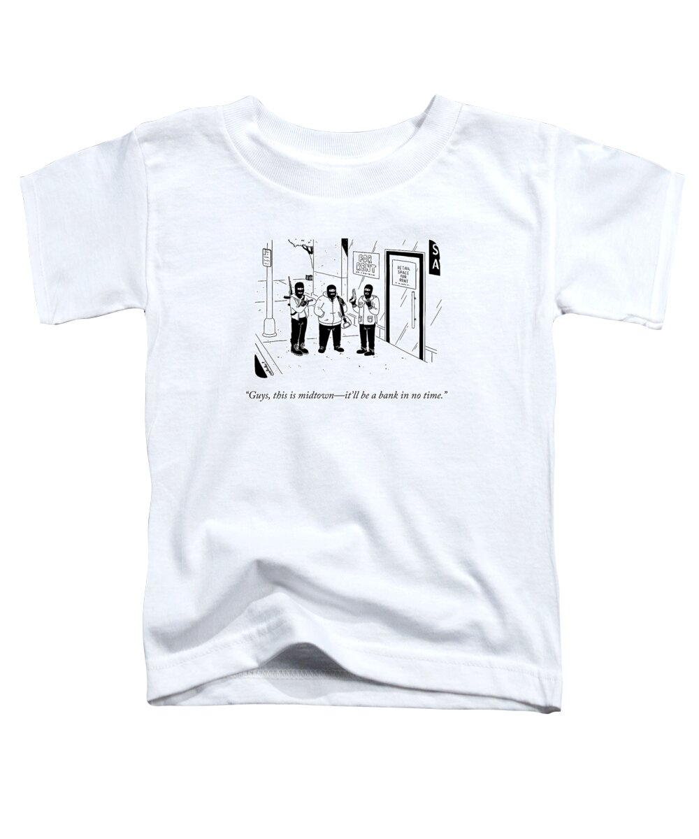 guys Toddler T-Shirt featuring the drawing This Is Midtown by Jeremy Nguyen