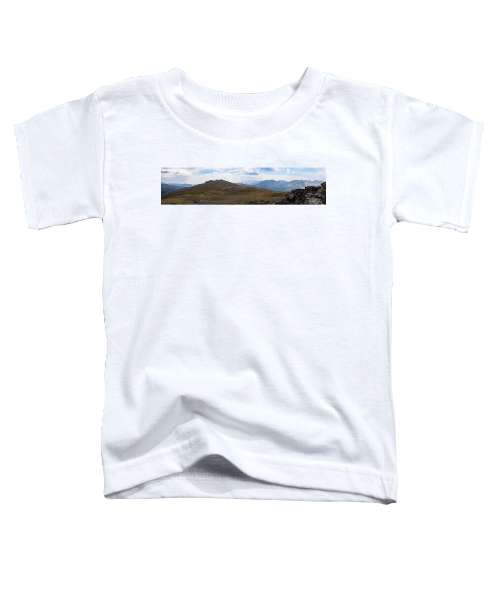 Mountain Toddler T-Shirt featuring the photograph Trail Ridge Road Arctic Panorama by Nicole Lloyd