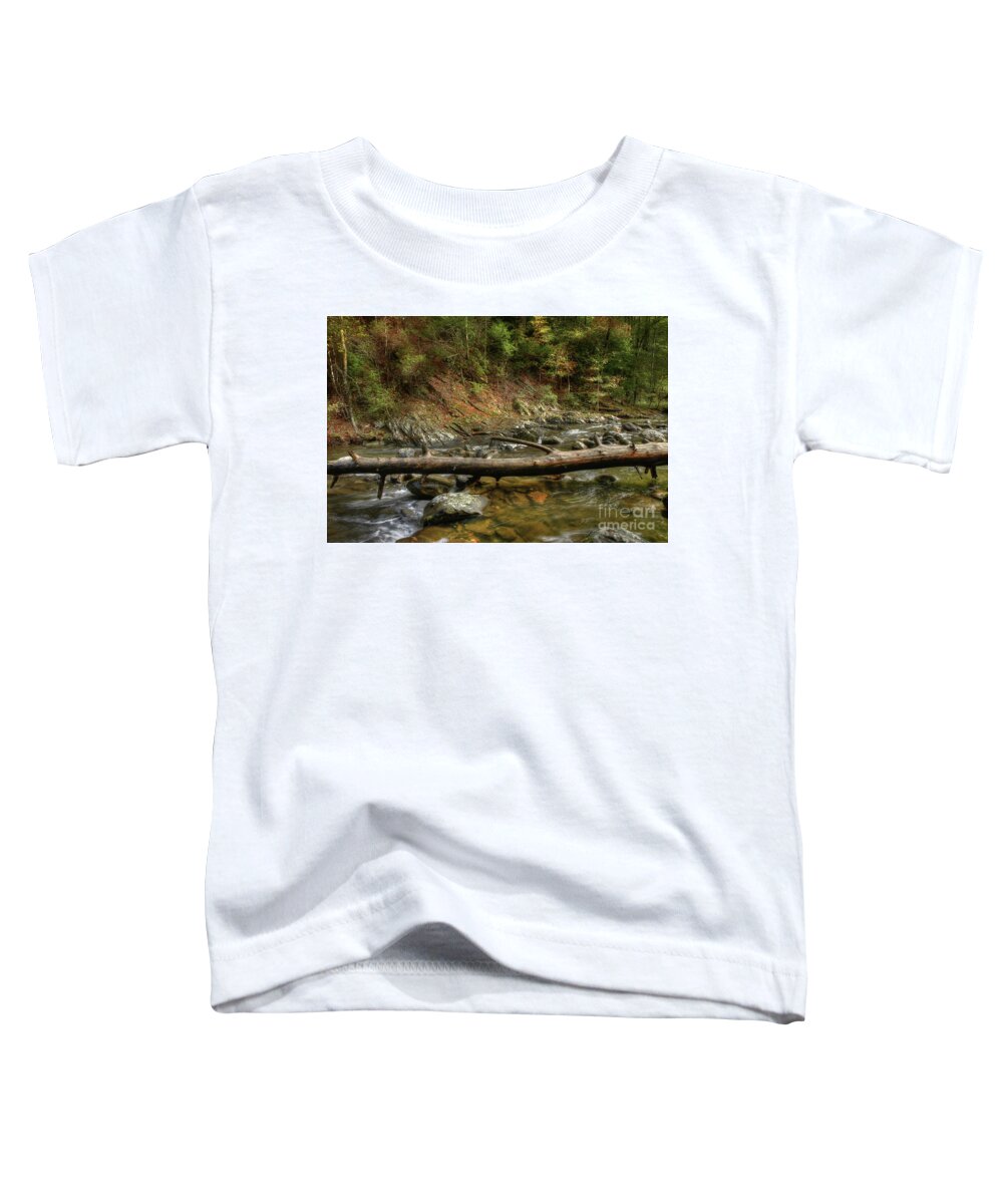 Tree Toddler T-Shirt featuring the photograph Tree Across The River by Mike Eingle