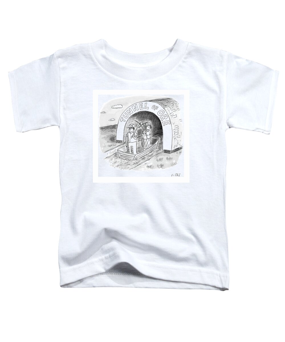 Captionless Toddler T-Shirt featuring the drawing Tunnel of Ore by Roz Chast