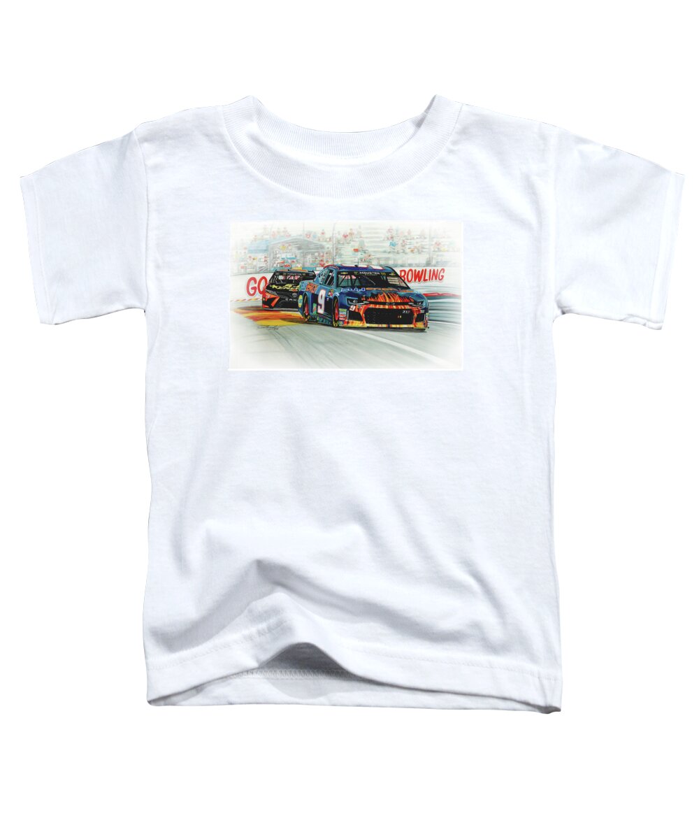Watercolour Toddler T-Shirt featuring the painting Victory At The Glen by Simon Read