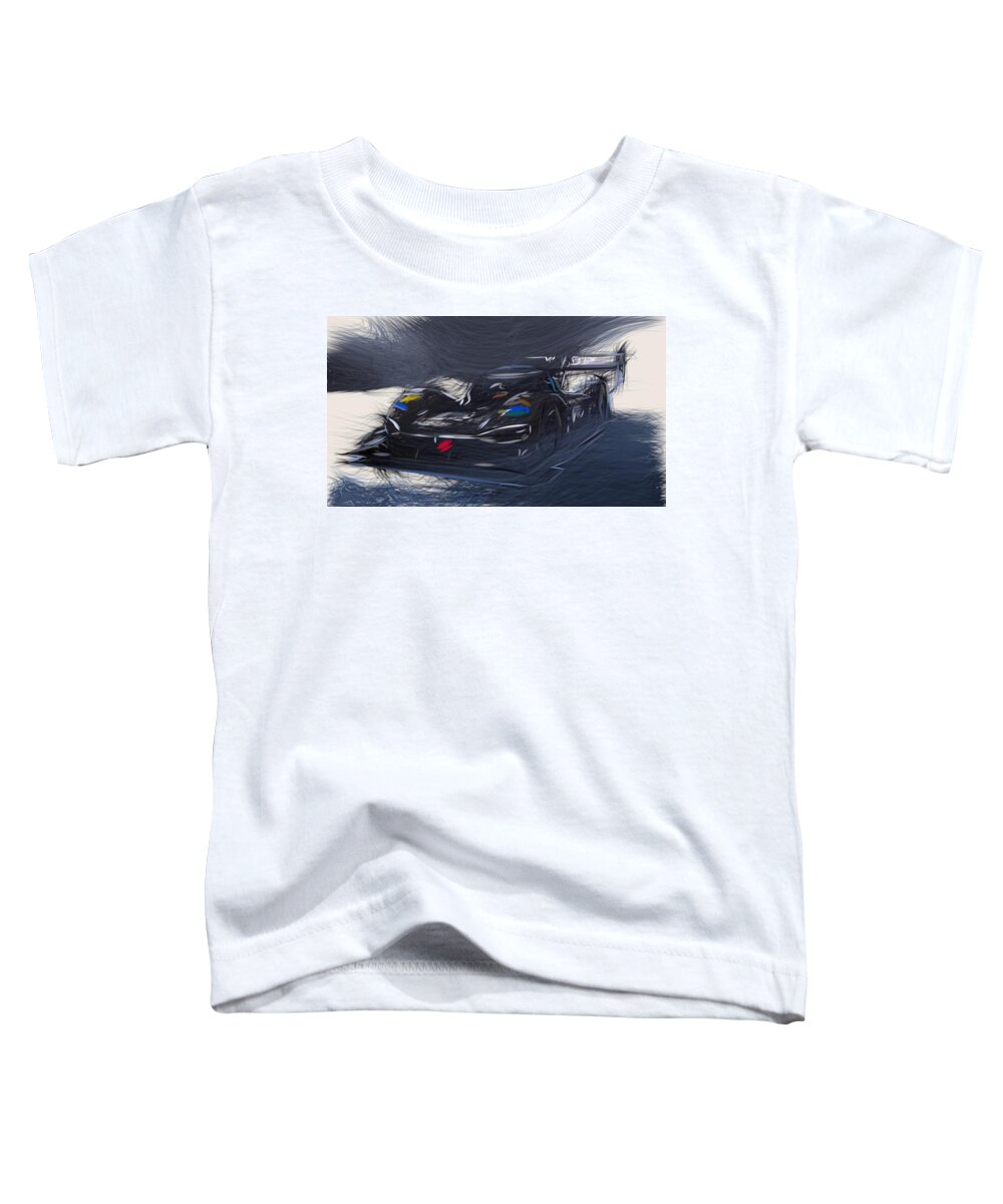 Volkswagen Toddler T-Shirt featuring the digital art Volkswagen ID R Pikes Peak Drawing by CarsToon Concept