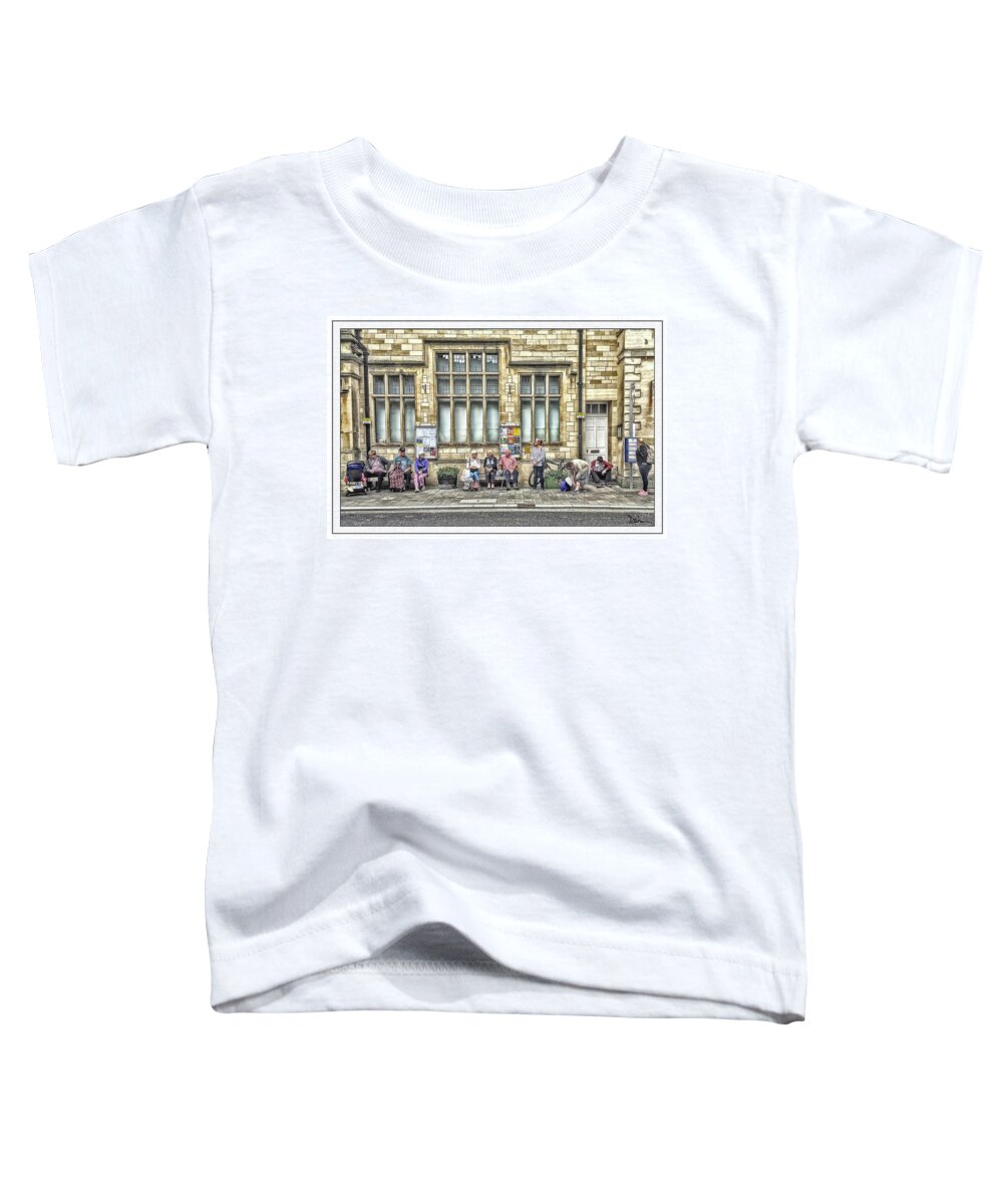 Passengers Toddler T-Shirt featuring the photograph Waiting For The Next Bus by Peggy Dietz