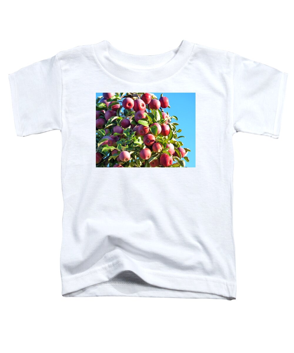 Apple Toddler T-Shirt featuring the photograph Welcome Apple Pickers by Lyuba Filatova