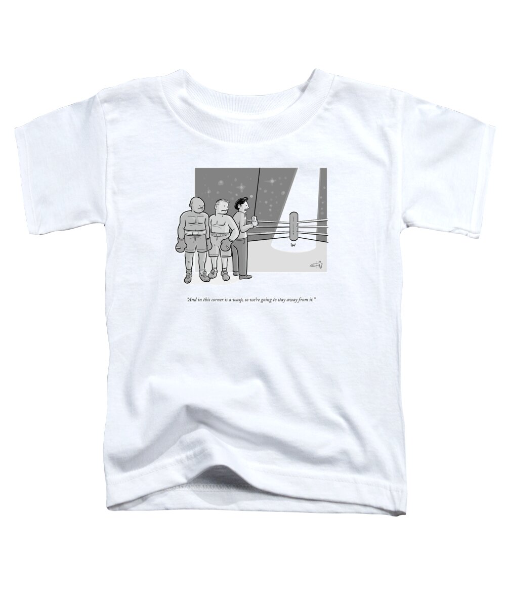 A25551 Toddler T-Shirt featuring the drawing And In This Corner #1 by Ellis Rosen