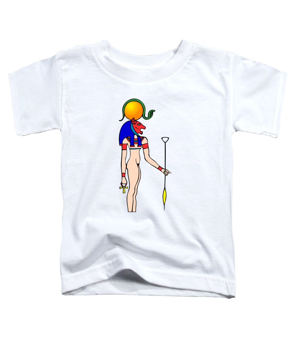 Ancient Egypt Toddler T-Shirt featuring the drawing Bastet - Goddess of the Ancient Egypt #1 by Michal Boubin