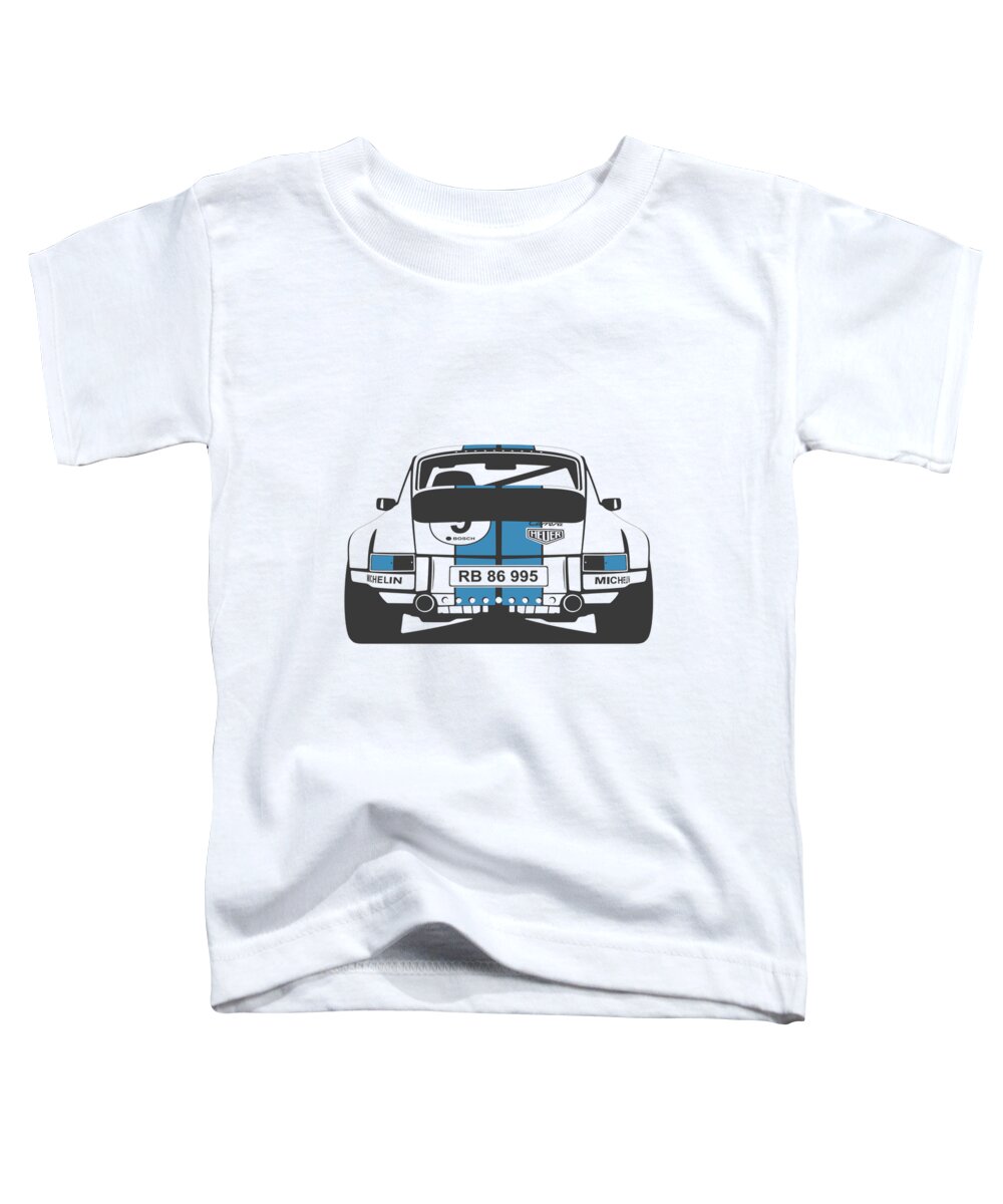 Porsche Toddler T-Shirt featuring the digital art Classic Porsche 911 Race Car #1 by Thespeedart