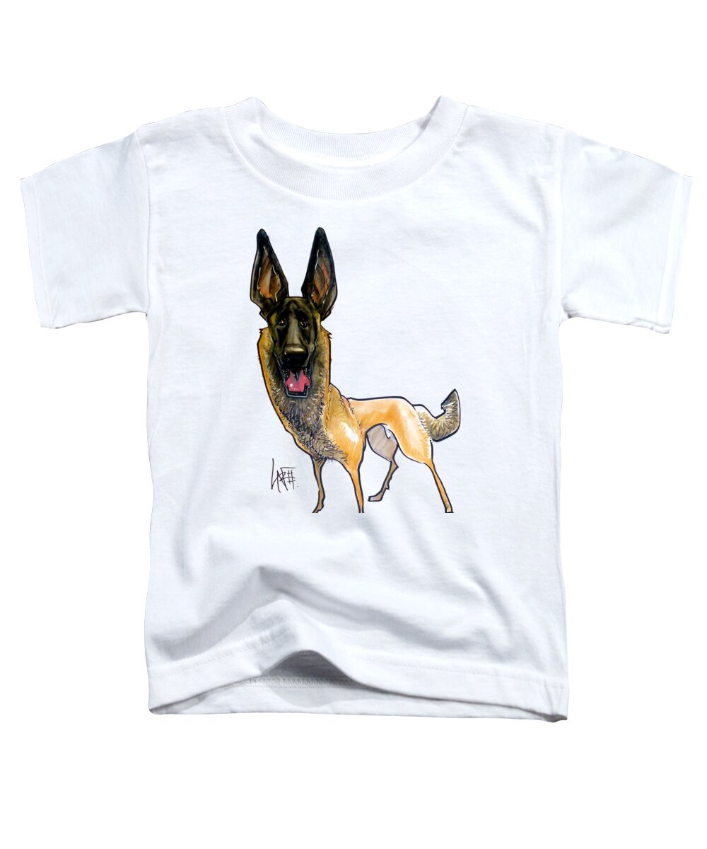 Dog Toddler T-Shirt featuring the drawing German Shepherd #1 by John LaFree
