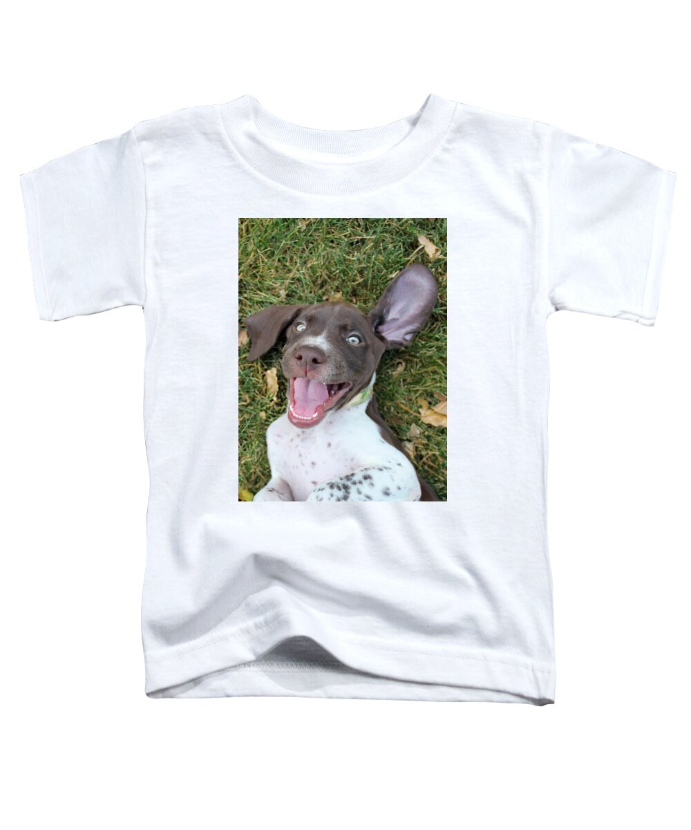 Gsp Toddler T-Shirt featuring the photograph Happy Pup #1 by Brook Burling