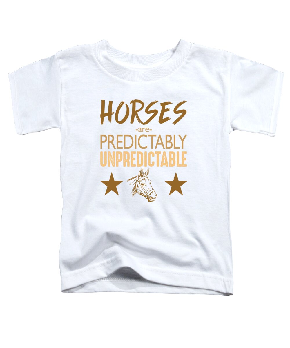 Cute Toddler T-Shirt featuring the digital art Horses Are Predictably Unpredictable #1 by Jacob Zelazny