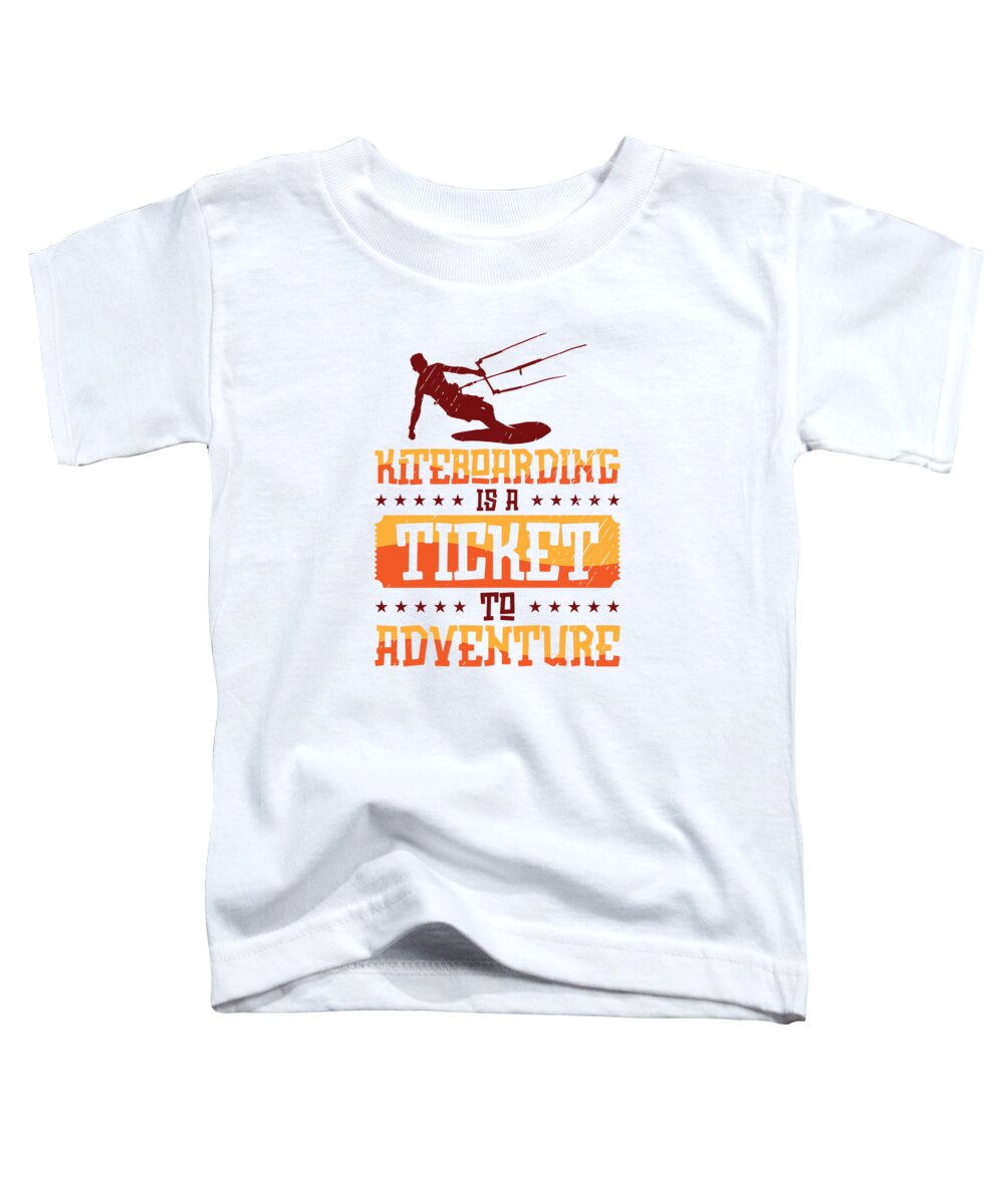 Kiteboarding Toddler T-Shirt featuring the digital art Kiteboarding Adventure Water Sport Enthusiast #1 by Toms Tee Store