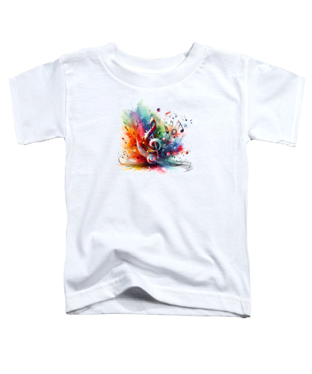 Music Toddler T-Shirt featuring the digital art Music Design Number 10 by Ken Krolikowski