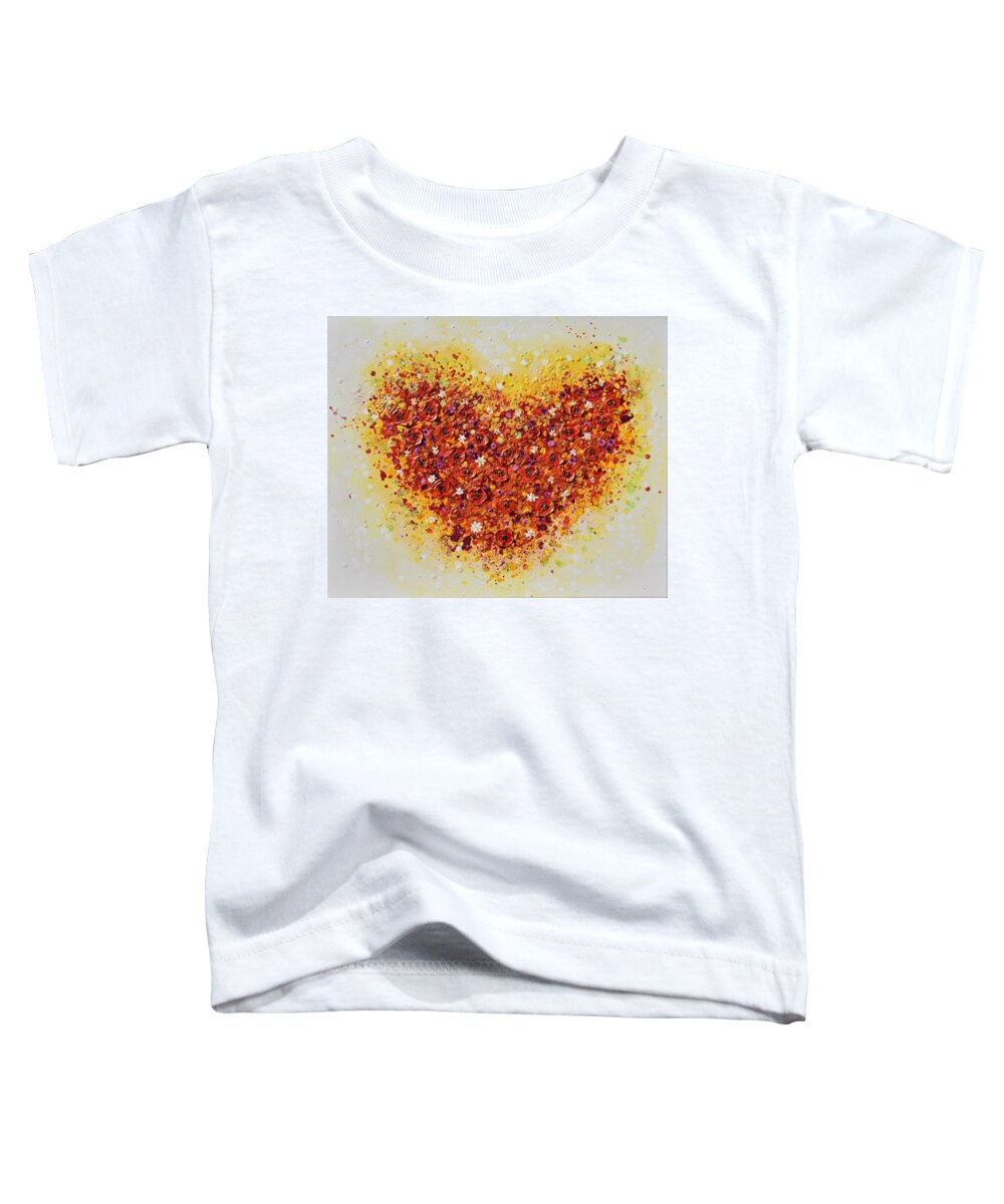 Heart Toddler T-Shirt featuring the painting Summer Love by Amanda Dagg