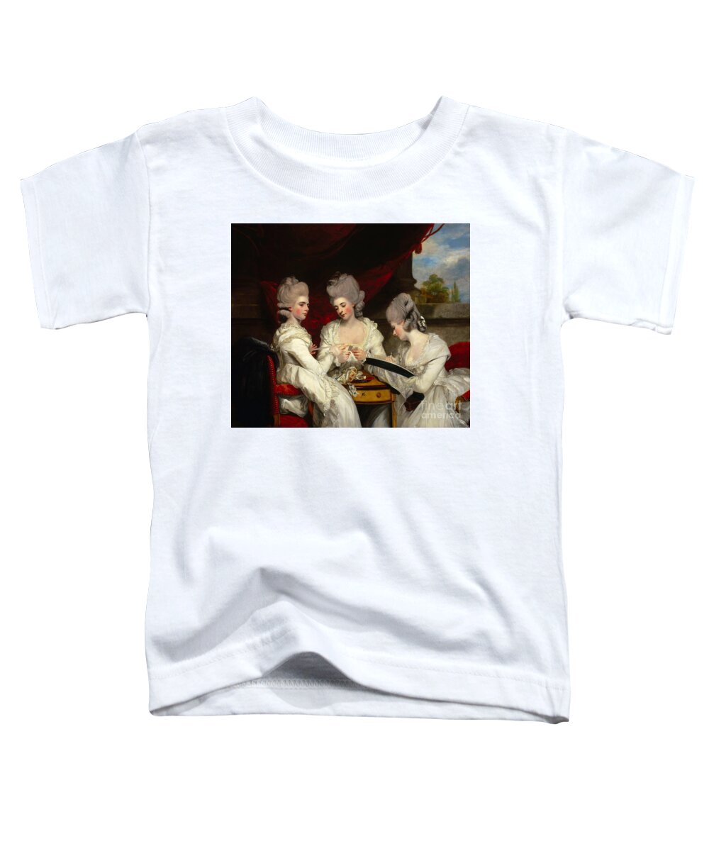 Sir Joshua Reynolds Toddler T-Shirt featuring the painting The Ladies Waldegrave #1 by Sir Joshua Reynolds