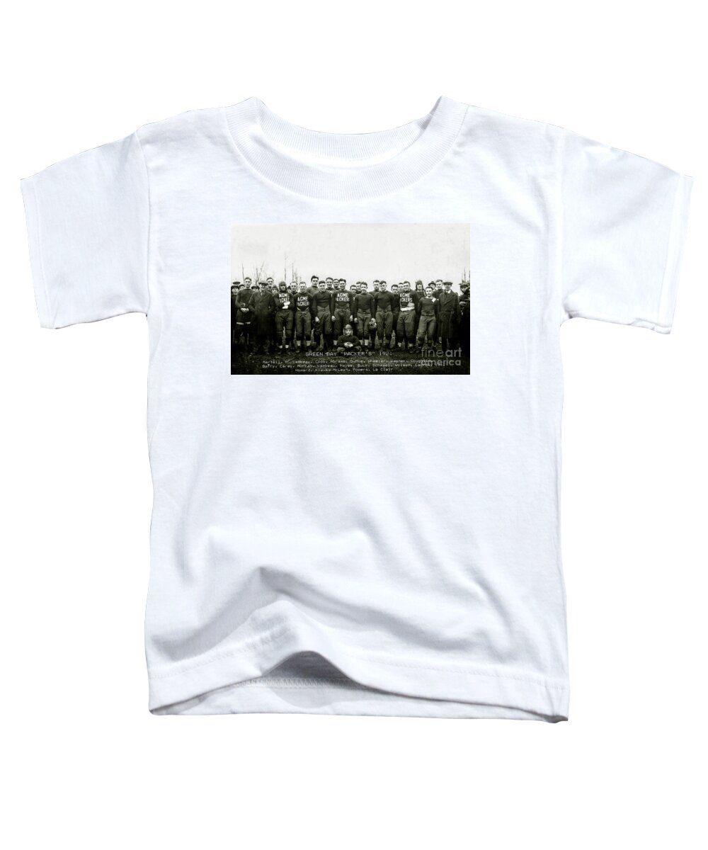 Green Bay Wisconsin Map Toddler T-Shirt featuring the photograph 1921 Green Bay Packers Team by Jon Neidert