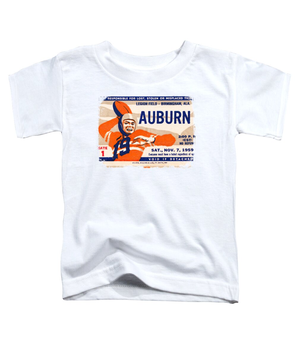 Auburn Toddler T-Shirt featuring the photograph 1959 Auburn vs. Mississippi by Row One Brand