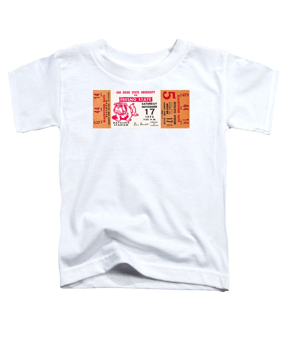 Fresno State Toddler T-Shirt featuring the mixed media 1973 San Diego State vs. Fresno State by Row One Brand