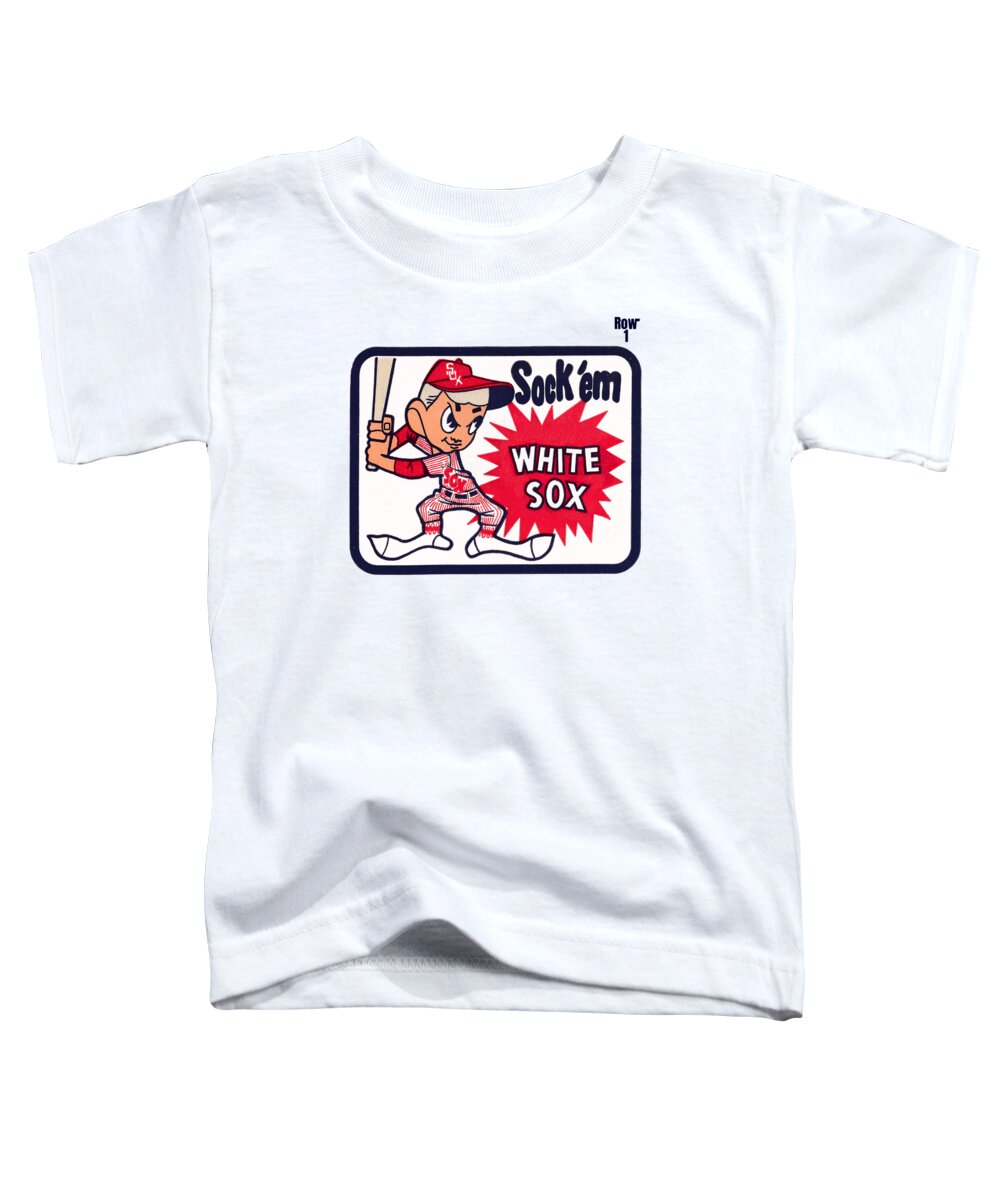 Chicago Toddler T-Shirt featuring the mixed media 1978 Sock Em White Sox Art by Row One Brand