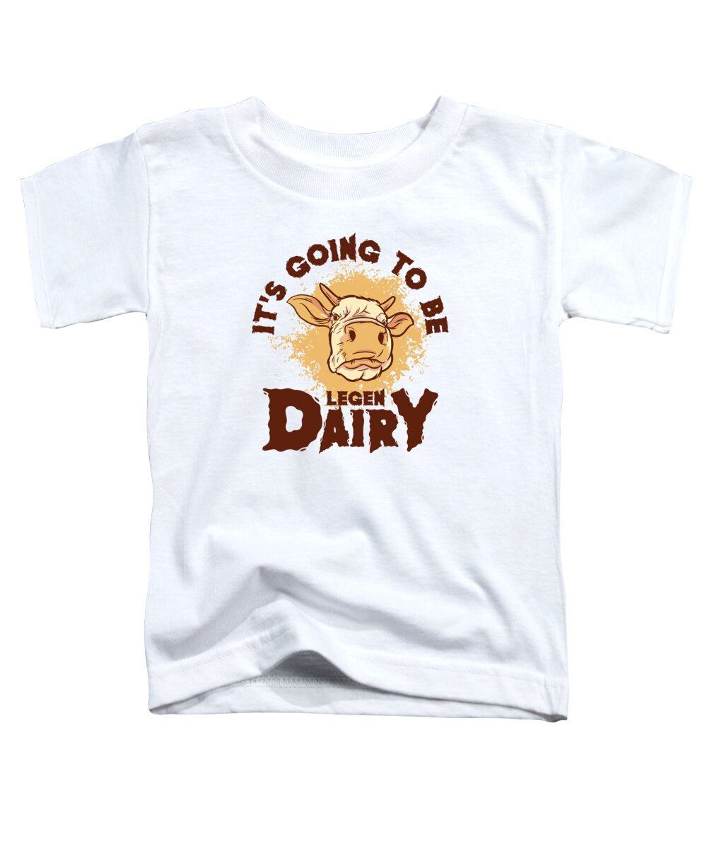 Cow Toddler T-Shirt featuring the digital art Cow Rancher Agriculture Dairy Farmer #2 by Toms Tee Store