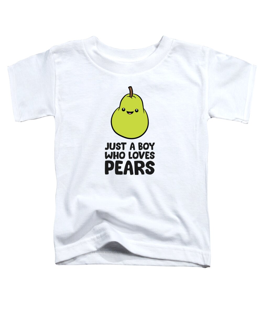 Pear Toddler T-Shirt featuring the tapestry - textile Just a Boy Who Loves Pears #2 by EQ Designs