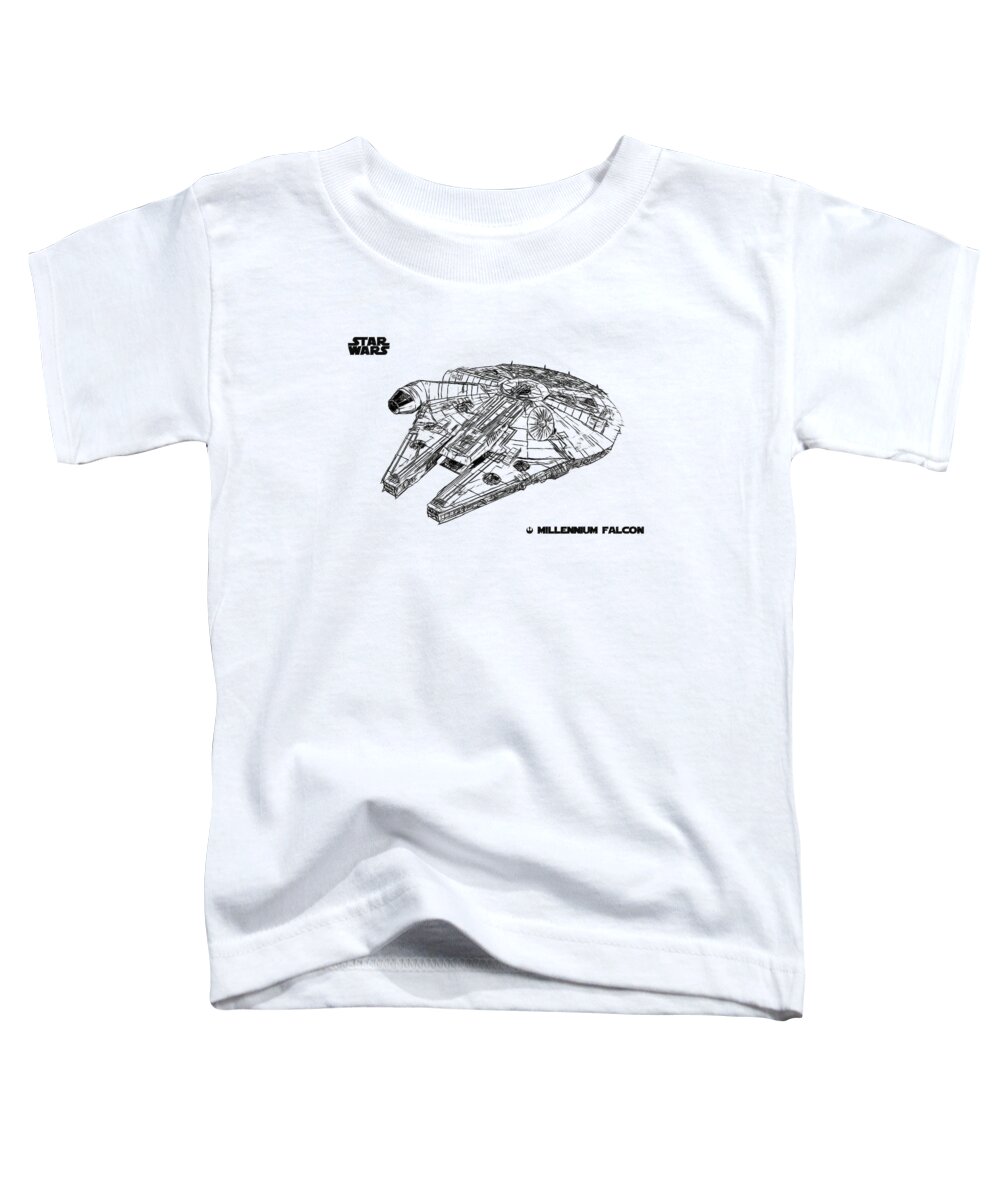 Millennium Falcon Toddler T-Shirt featuring the digital art Millennium Falcon #2 by Dennson Creative