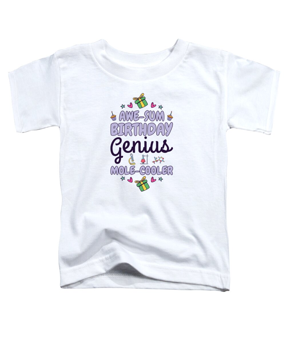 Science Toddler T-Shirt featuring the digital art Science Theme Birthday Party Chemistry Scientist Boys Girls #2 by Toms Tee Store