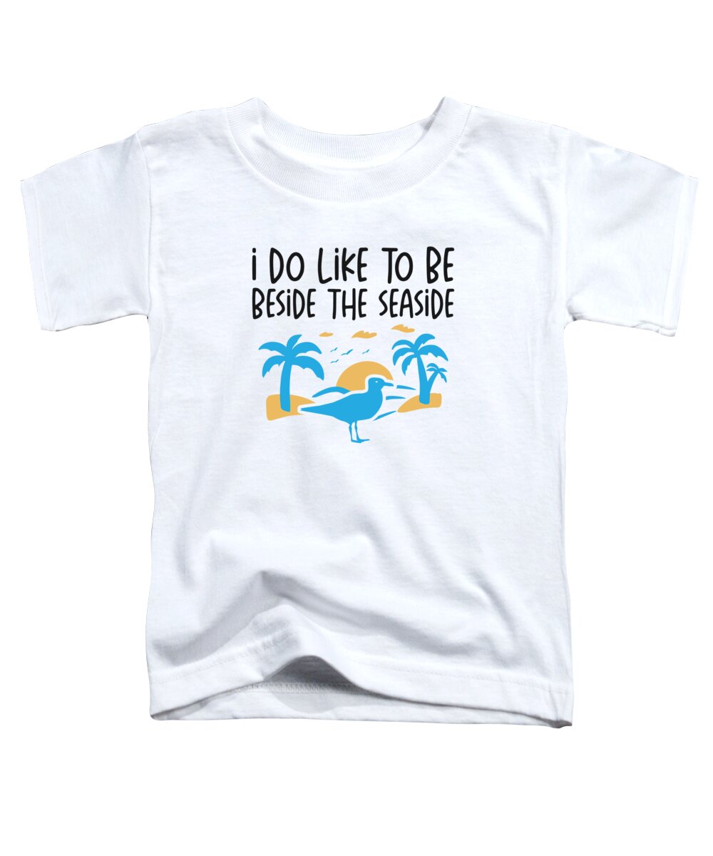 Sea Toddler T-Shirt featuring the digital art Seaside Beach Tourist Ocean Summer Vacation #2 by Toms Tee Store