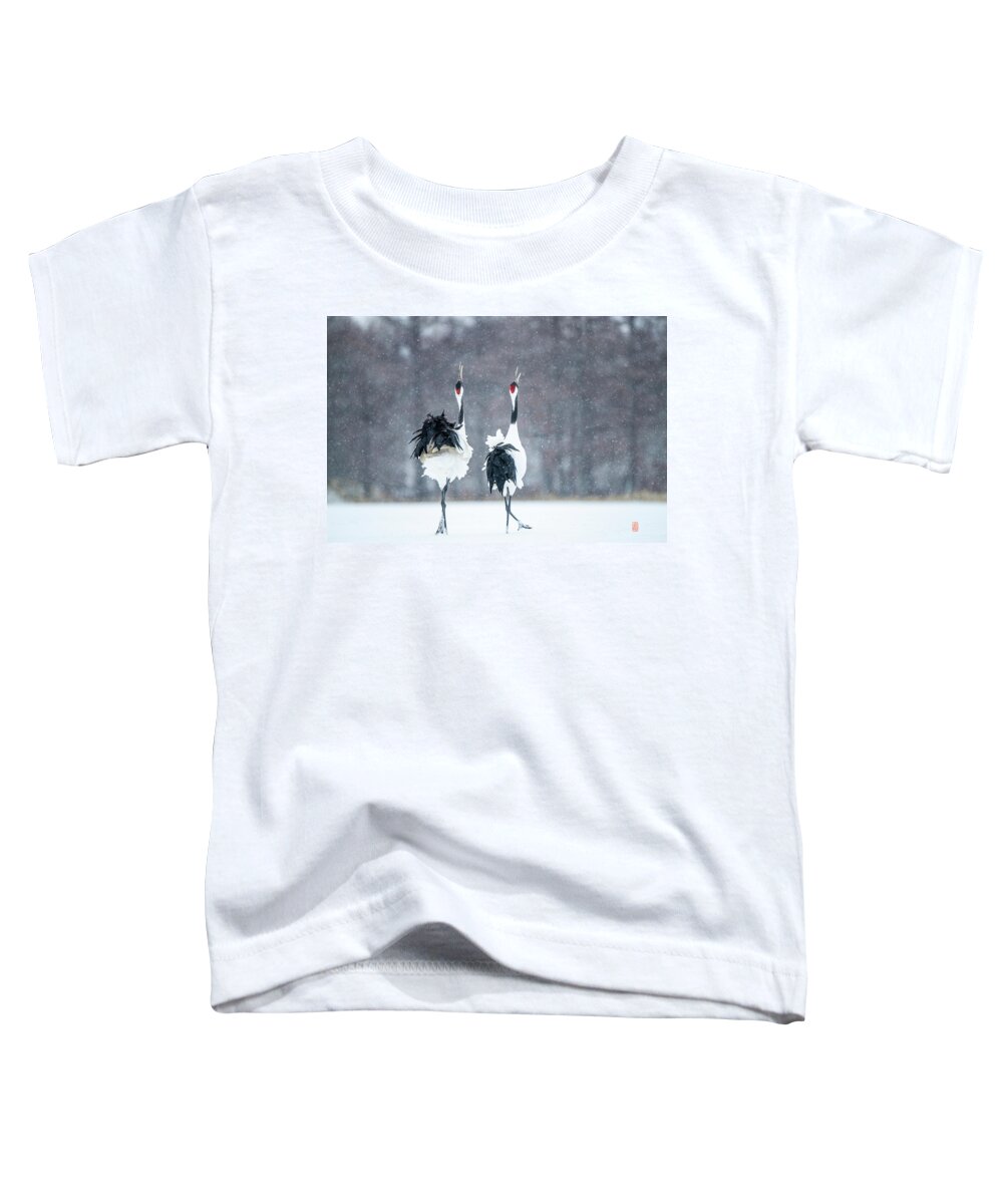 Snow Toddler T-Shirt featuring the photograph Tancho in snow #2 by Yoshiki Nakamura