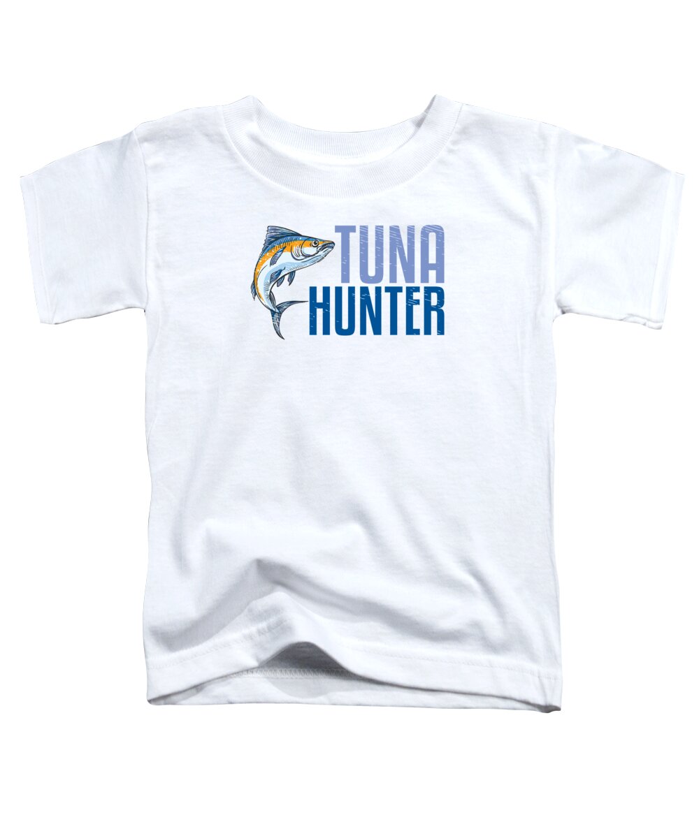 Tuna Fishing Toddler T-Shirt featuring the digital art Tuna Fishing Ocean Fresh Big Sea Fishes Fish Seafood #2 by Toms Tee Store