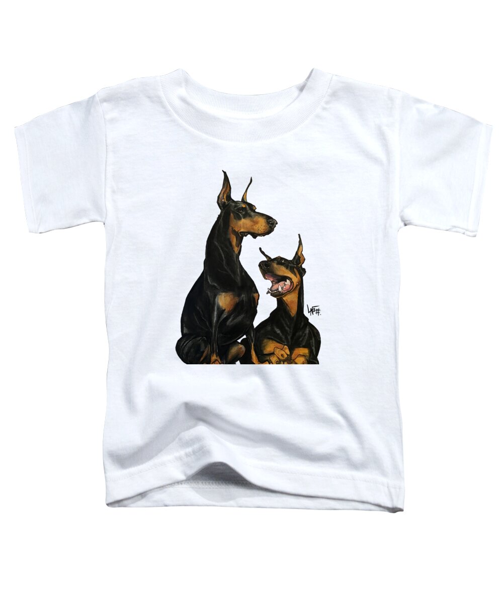2373 Toddler T-Shirt featuring the drawing 2373 Faulk by Canine Caricatures By John LaFree