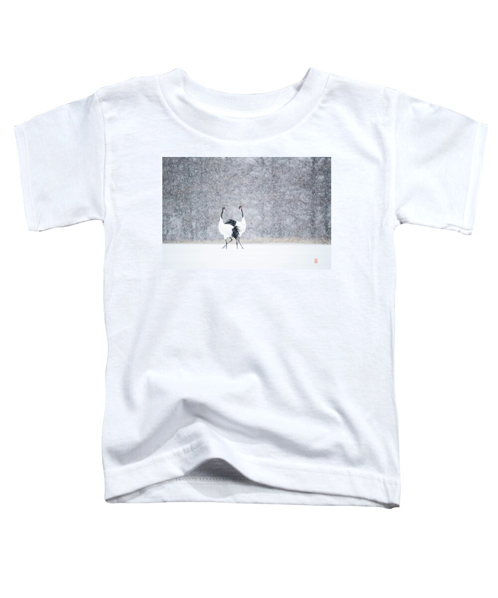 Snow Toddler T-Shirt featuring the photograph Tancho in snow #4 by Yoshiki Nakamura