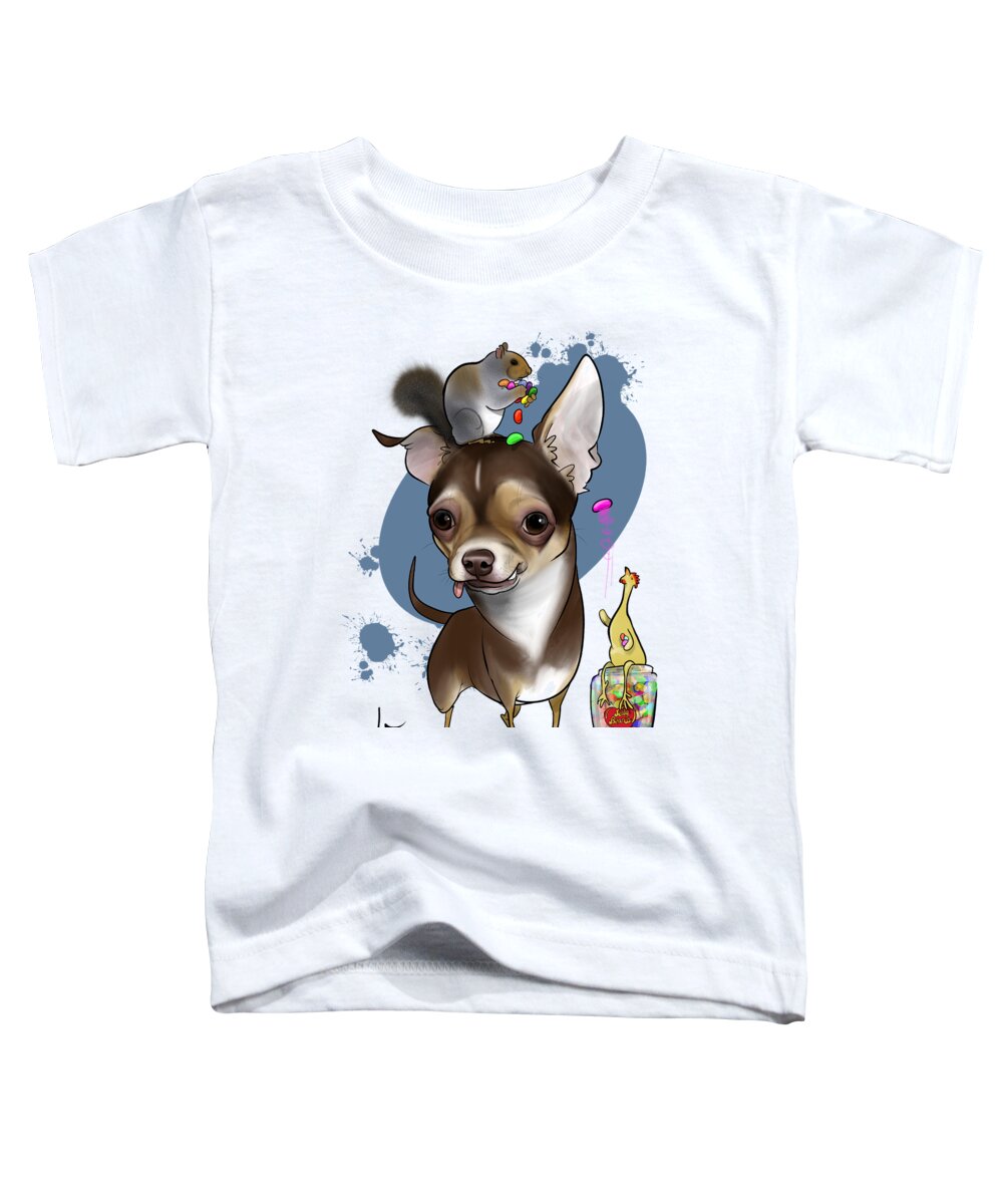 5984 Toddler T-Shirt featuring the drawing 5984 Swan by Canine Caricatures By John LaFree