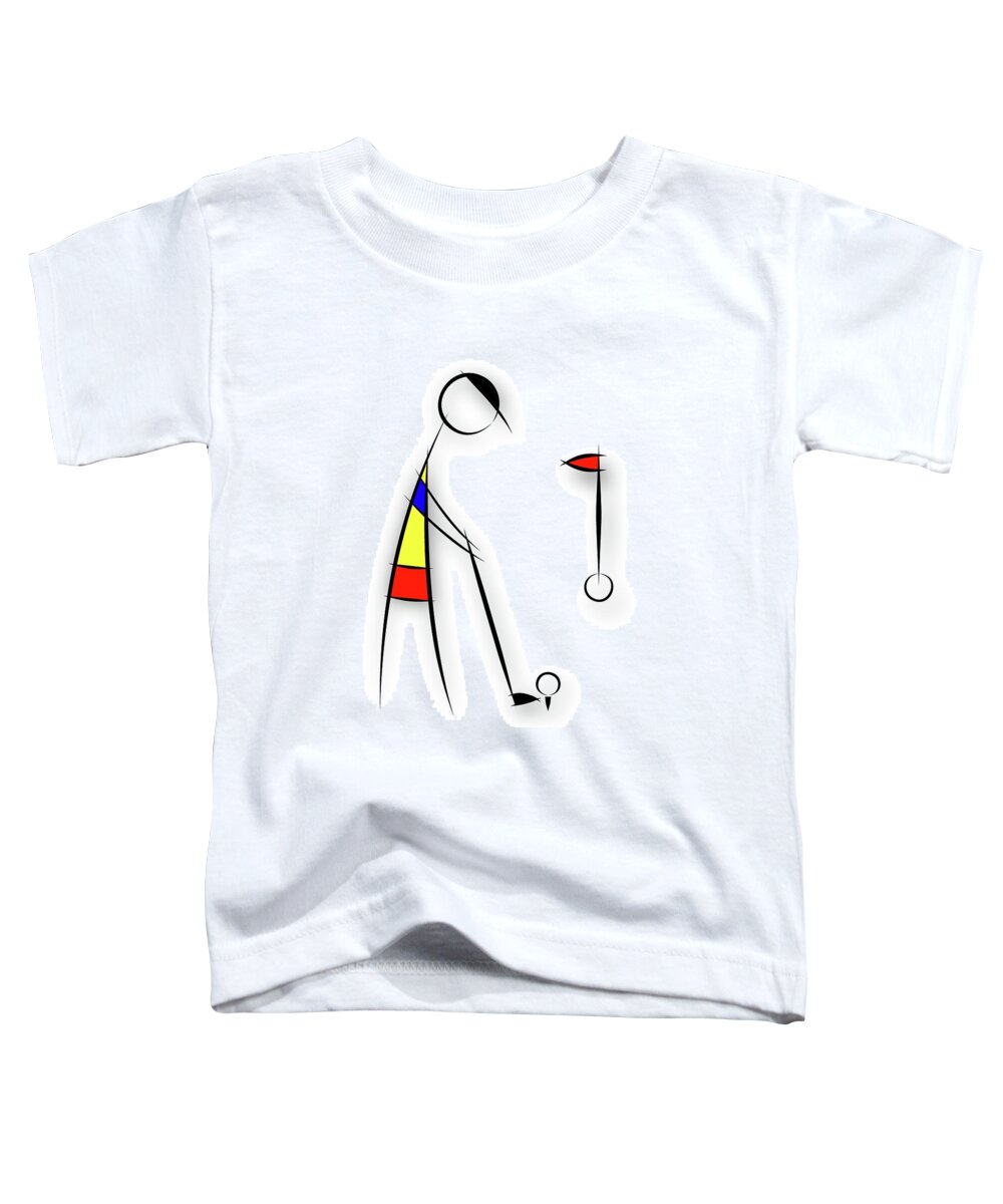 Neoplasticism Toddler T-Shirt featuring the digital art Golf s by Pal Szeplaky