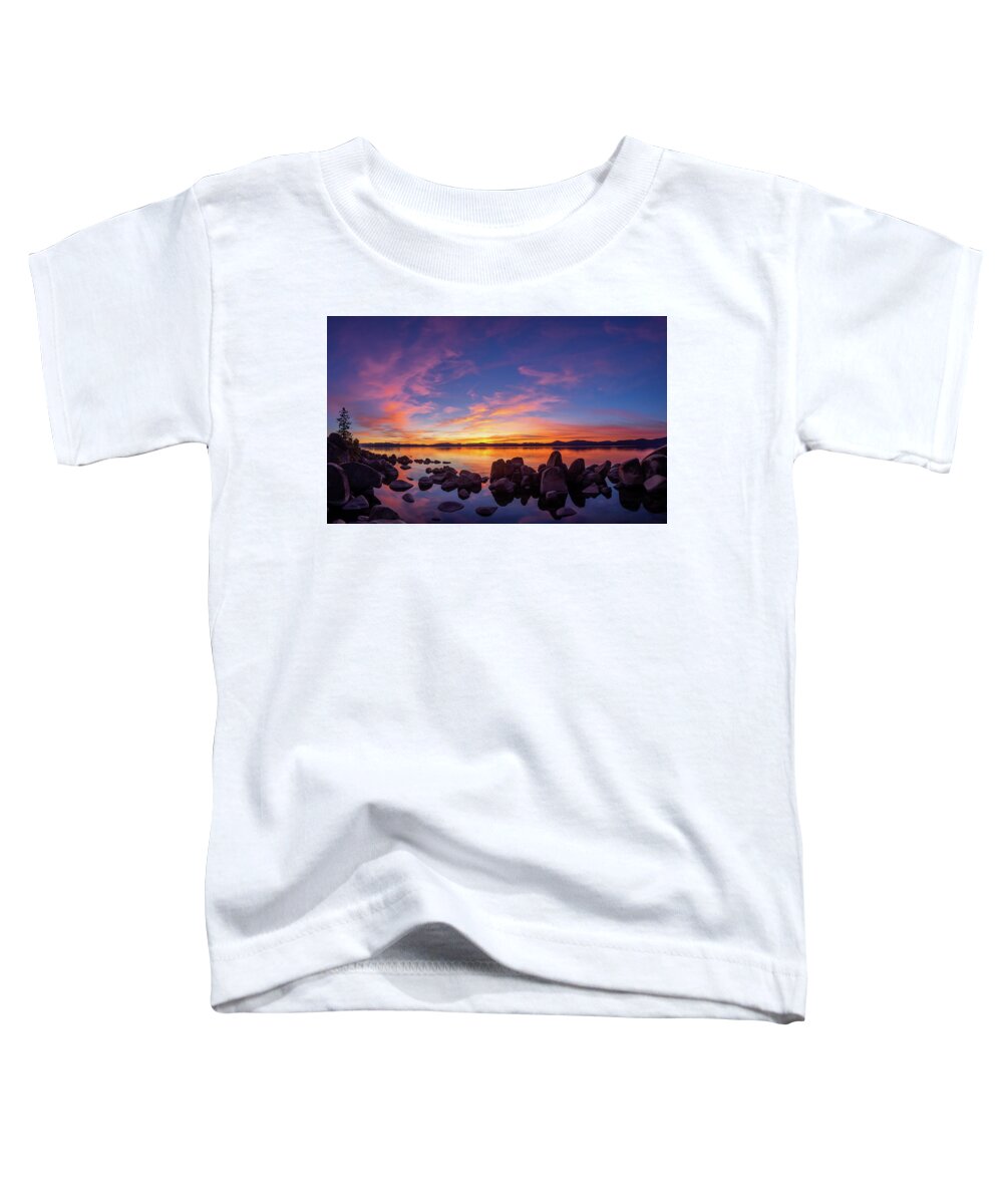 Lake Toddler T-Shirt featuring the photograph Tahoe Sunset #6 by Martin Gollery
