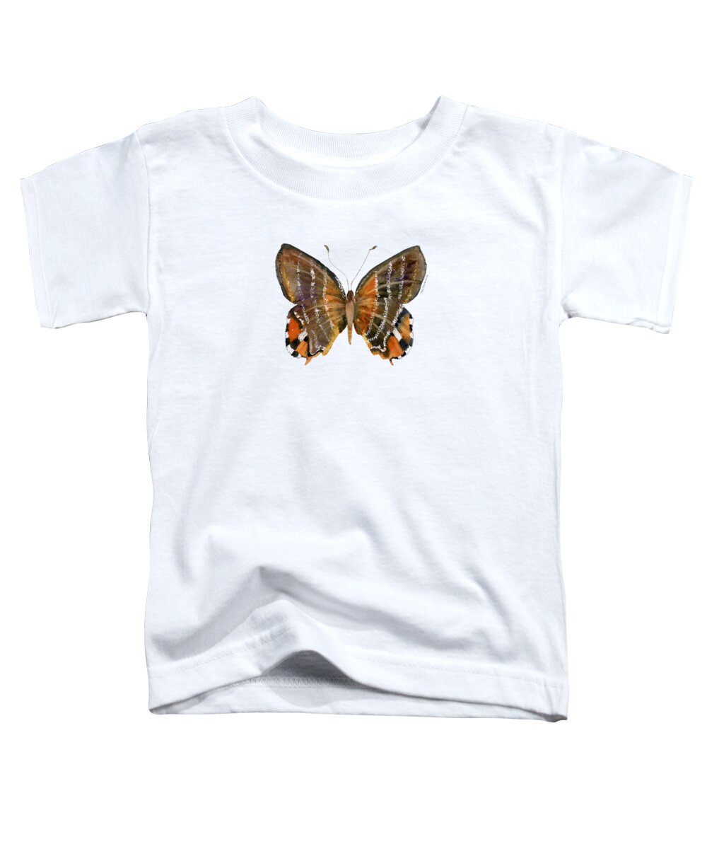 Euselasia Butterfly Toddler T-Shirt featuring the painting 60 Euselasia Butterfly by Amy Kirkpatrick