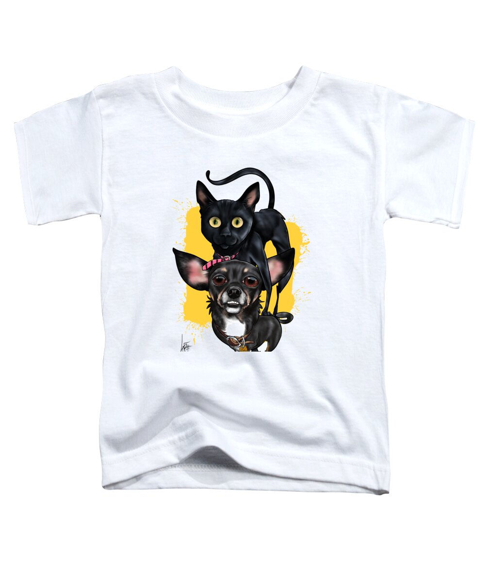 6187 Toddler T-Shirt featuring the drawing 6187 Hardy by John LaFree