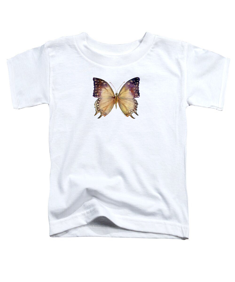Great Nawab Butterfly Toddler T-Shirt featuring the painting 63 Great Nawab Butterfly by Amy Kirkpatrick