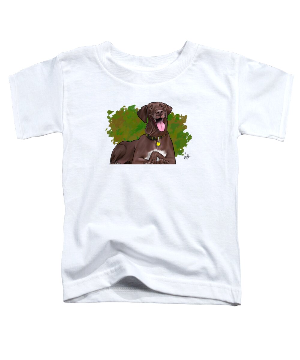 6356 Toddler T-Shirt featuring the drawing 6356 Gruhn HUNTER by John LaFree