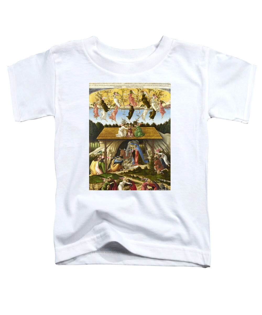 Nativity Toddler T-Shirt featuring the painting Mystic Nativity #7 by Sandro Botticelli
