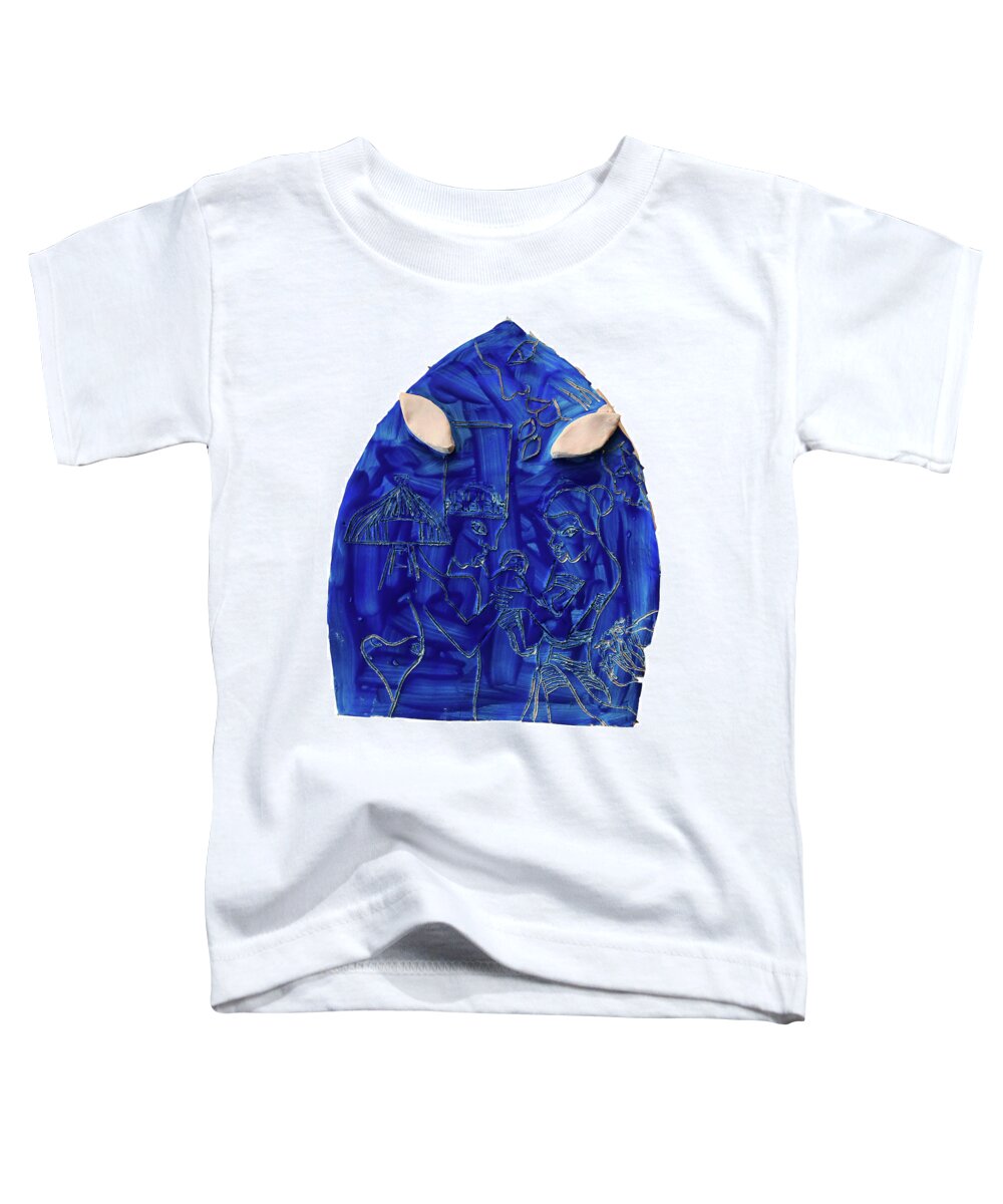 Jesus Toddler T-Shirt featuring the ceramic art Kintu and Nambi New Beginnings #74 by Gloria Ssali