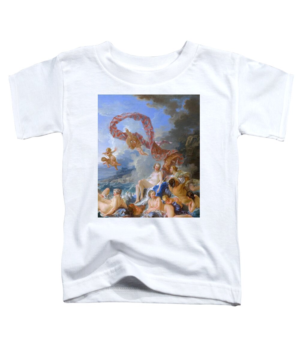 François Boucher Toddler T-Shirt featuring the painting The Triumph of Venus #9 by Francois Boucher