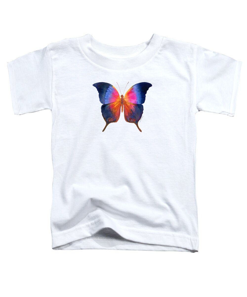 Brushfoot Butterfly Toddler T-Shirt featuring the painting 96 Brushfoot Butterfly by Amy Kirkpatrick