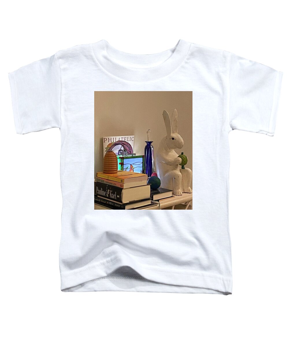Bunny Toddler T-Shirt featuring the photograph A Bunny With Taste by Calvin Boyer