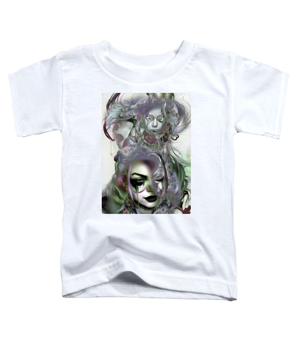 Visionary Toddler T-Shirt featuring the digital art A Caring Touch by Jeff Malderez