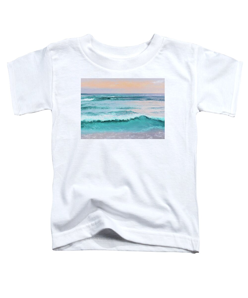 Ocean Toddler T-Shirt featuring the painting A sense of calm, seascape by Jan Matson