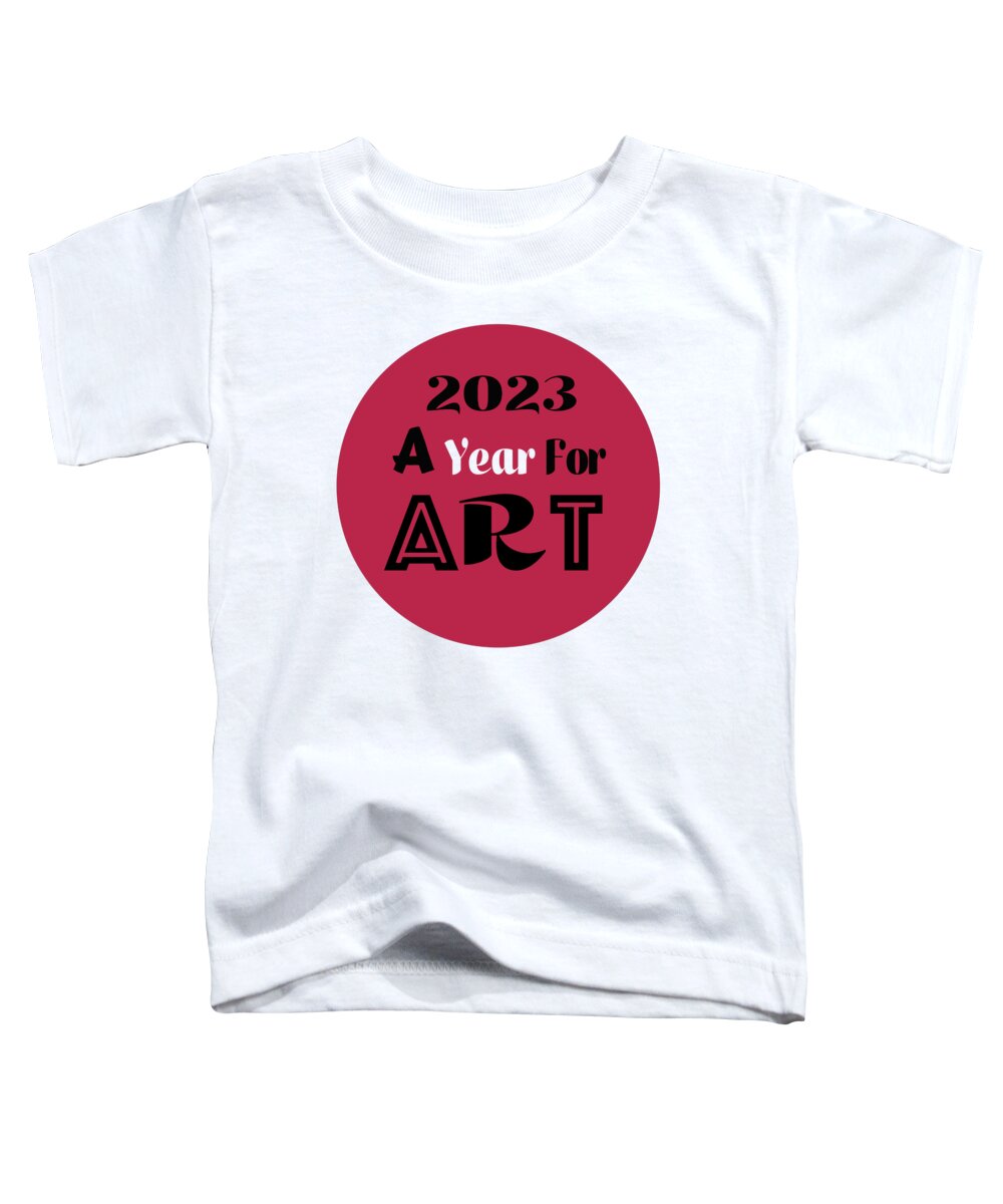 Magenta Toddler T-Shirt featuring the painting A Year For Art - Viva Magenta by Rafael Salazar